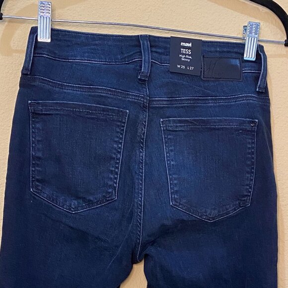 MAVI Crystal Rhinestone Embellished Dark Denim Jeans - size 25 - Picture 7 of 11